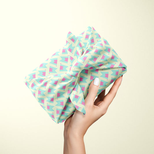 FUROSHIKI - Emballage cadeau tissu - Lettre M - Unilettre